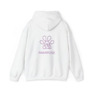 Pawrpose Unisex Hooded Sweatshirt - White